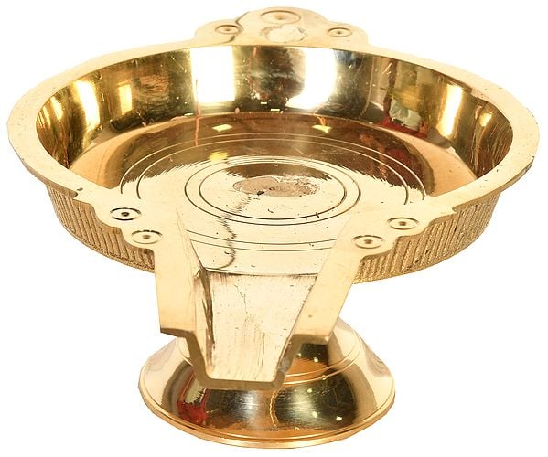 7" Abhisheka Patra For Abhishekam In Brass | Handmade | Made In India