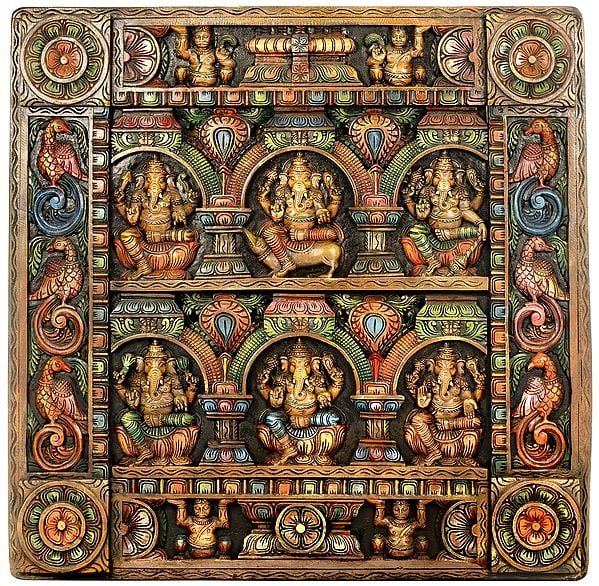 Six Ganesha Panel