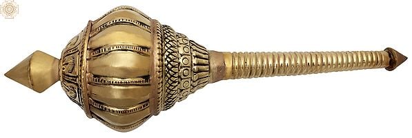 18" Gada (Mace) In Brass | Handmade | Made In India