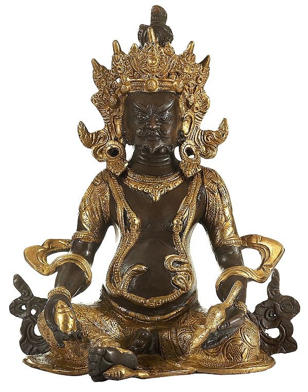 10" Kubera (God of Wealth) In Brass | Handmade | Made In India
