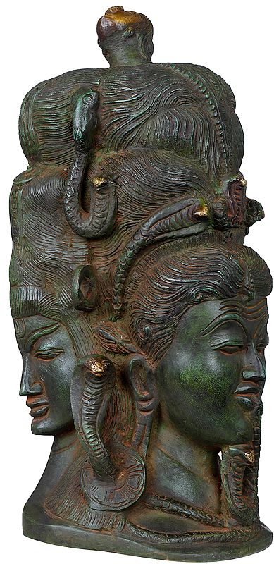 10" Mukhalingam (Patanjali on Rear Side) in Brass | Handmade | Made in India