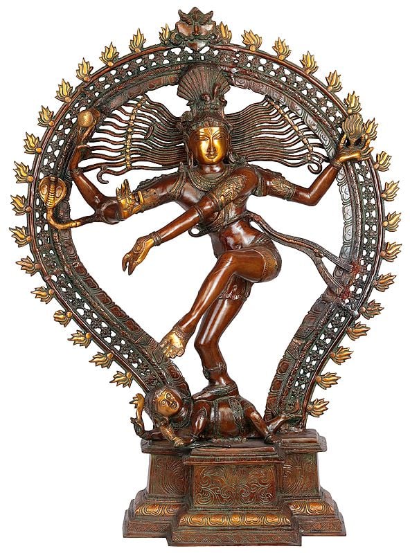 34" Large Nataraja In Brass | Handmade | Made In India