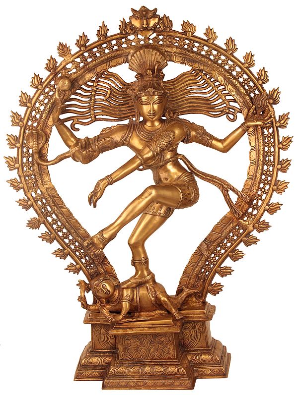 34" Large Nataraja In Brass | Handmade | Made In India