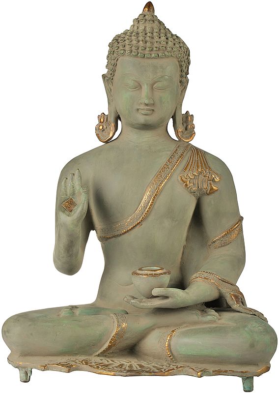 15" Lord Buddha Preaching His Dharma - Tibetan Buddhist In Brass | Handmade | Made In India