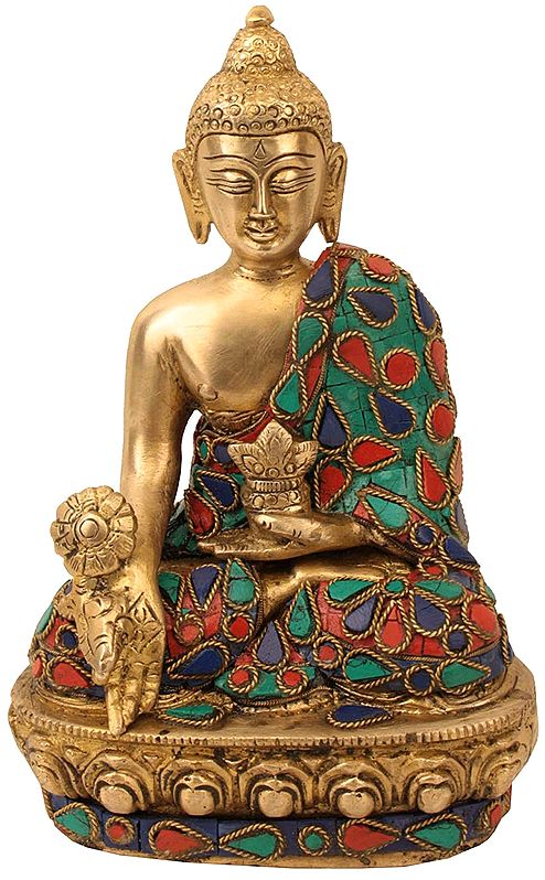 8" Lord Buddha in Bhumisparsha Mudra In Brass | Handmade | Made In India