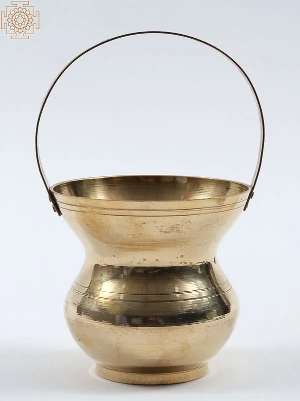 6" Small Kamandalu in Brass | Handmade | Made in India