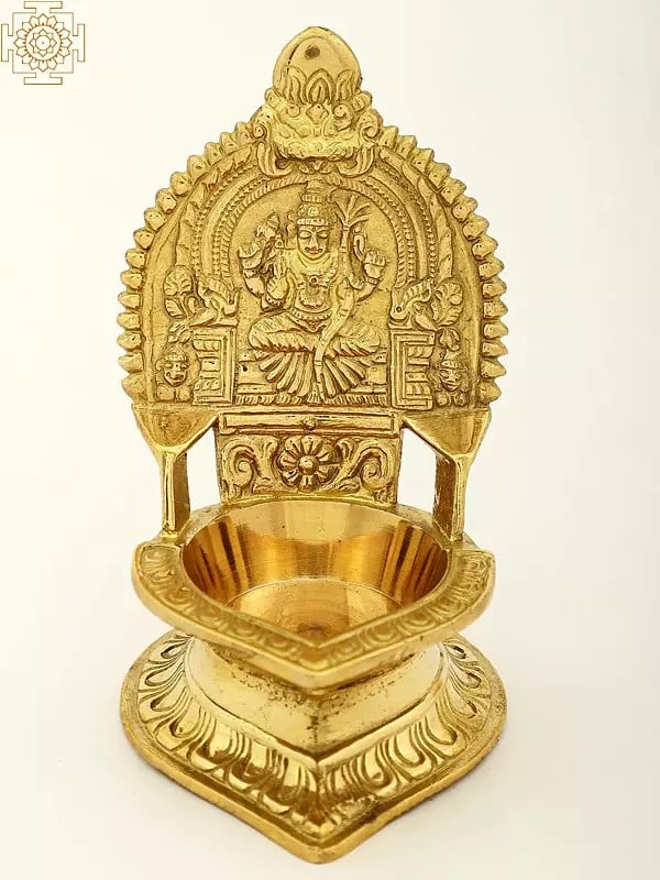 Brass Goddess Rajarajeshwari Vilakku Diya