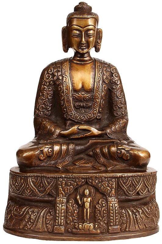 7" Gautam Buddha In Brass | Handmade | Made In India