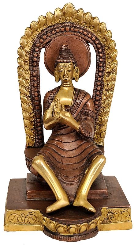 6" Gautam Buddha In Brass | Handmade | Made In India