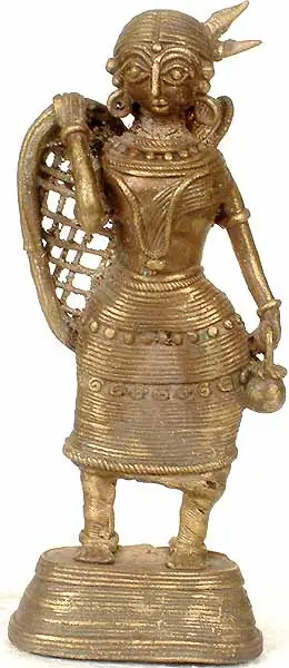 A Tribal Lady with Basket