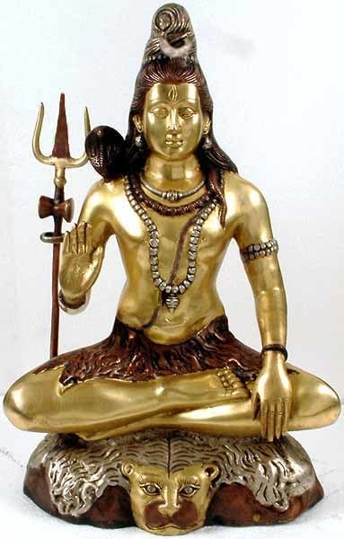 22" Bhava Shiva (A Particularly Beneficent Aspect) In Brass | Handmade | Made In India