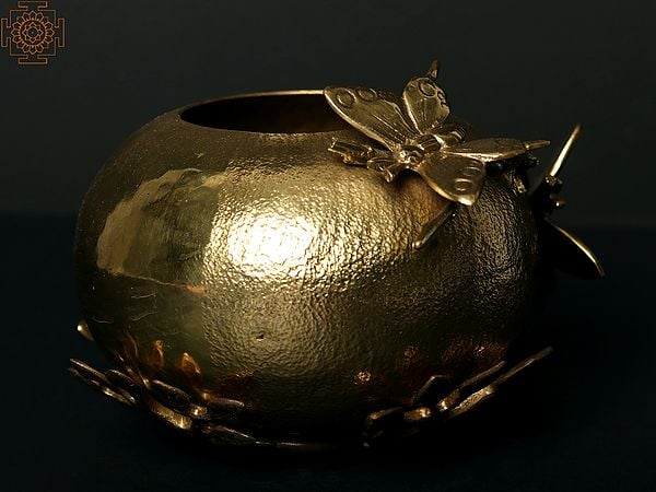 7" Designer Brass Pot