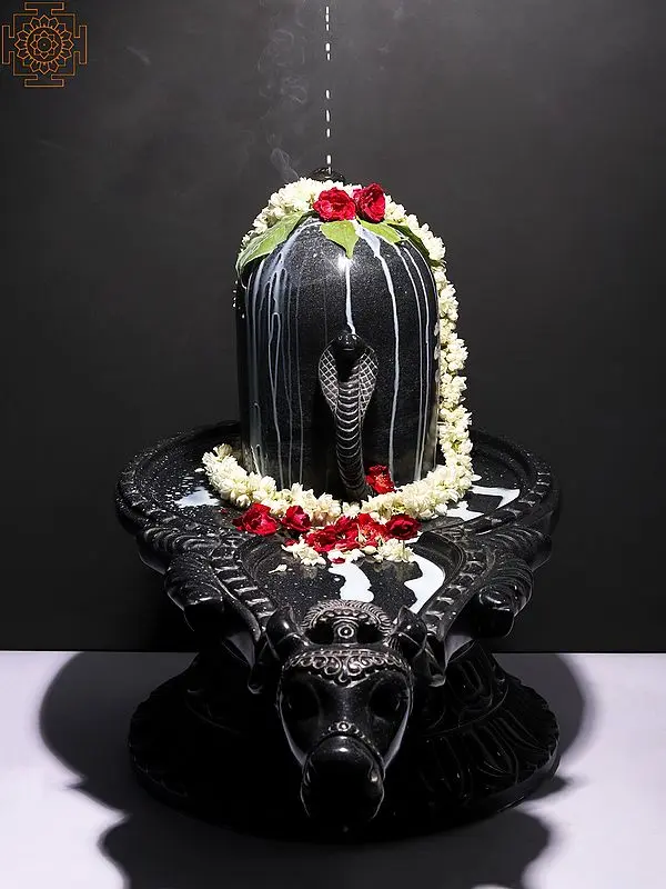 36" Black Marble Shivling