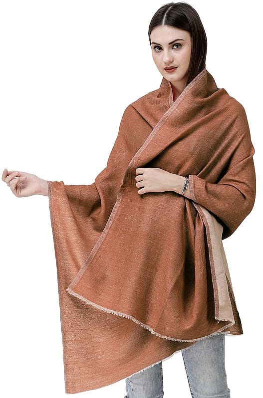 Plain Reversible Semi-Cashmere Stole