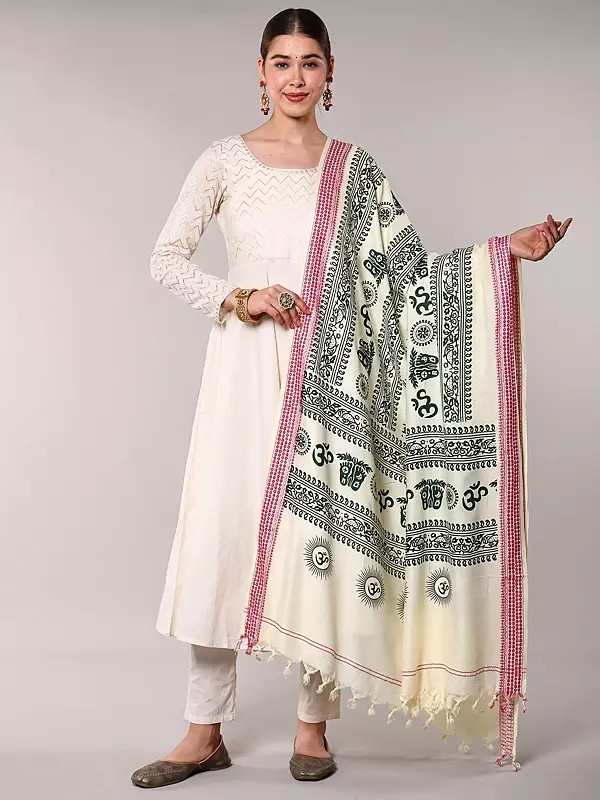 Printed Om Namah Shivai Prayer Shawl