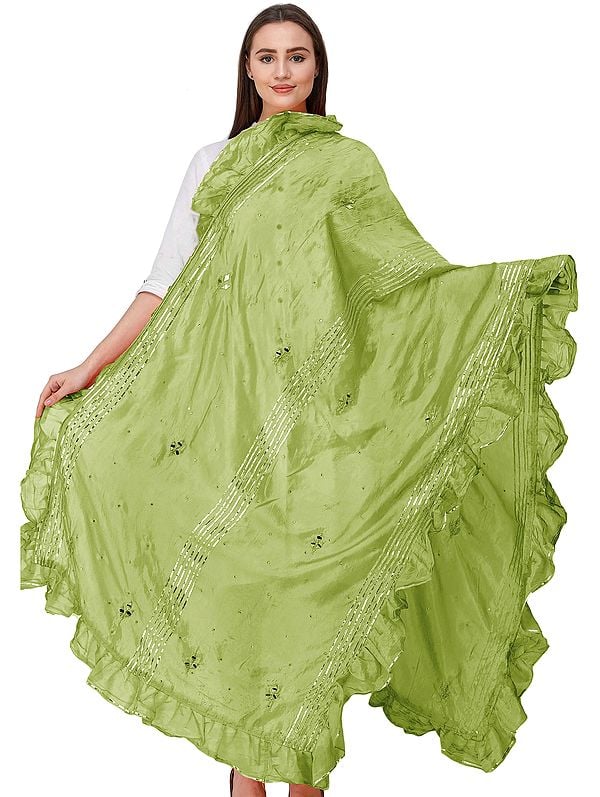 Dupatta from Amritsar with Gota Patches and Frill Border