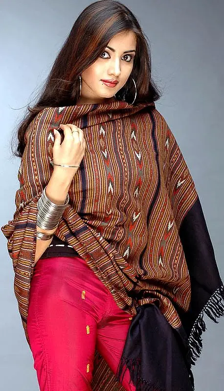 Black Kullu Shawl