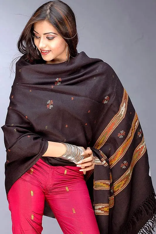 Black Shawl from Kullu