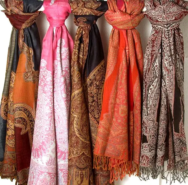 Lot of Five Jamawar Stoles