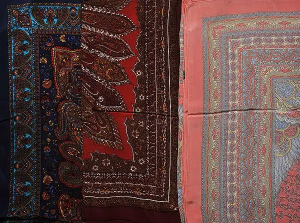 Lot of Three Printed Scarves
