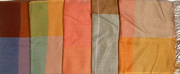 Lot of Five Rayon Stoles