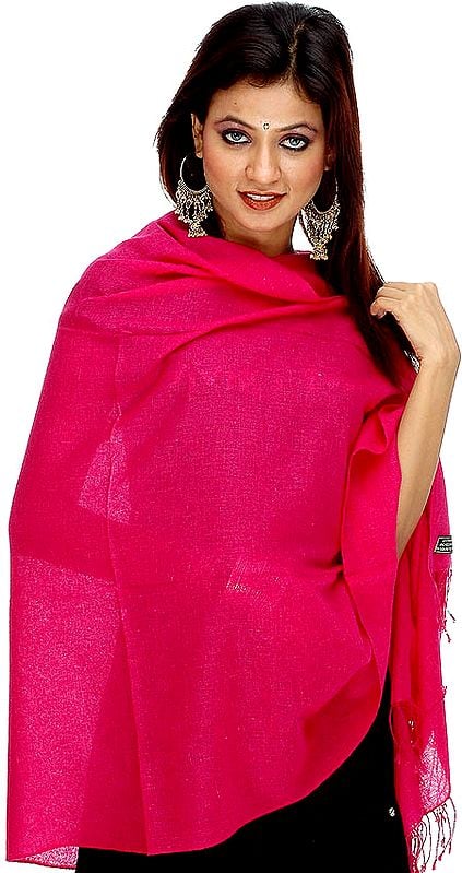 Magenta Pure Pashmina Shawl