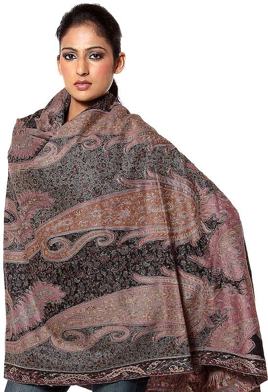 Multi-Color Kani Jamawar Shawl with Intricate Weave