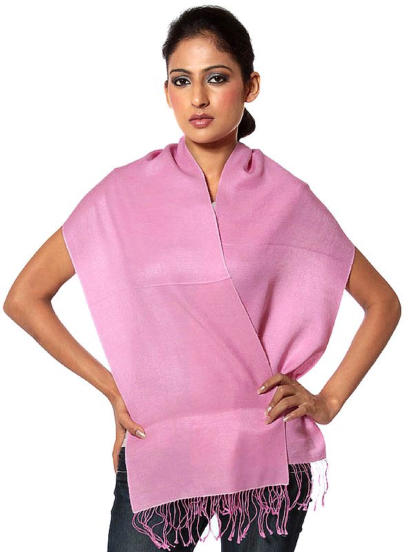 Pink Silk-Pashmina Scarf from Nepal