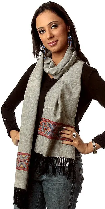 Gray Scarf from Kullu