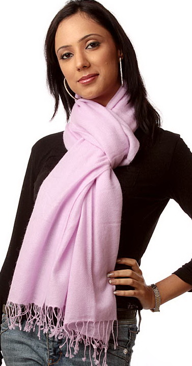 Lilac Pure Pashmina Stole from Nepal