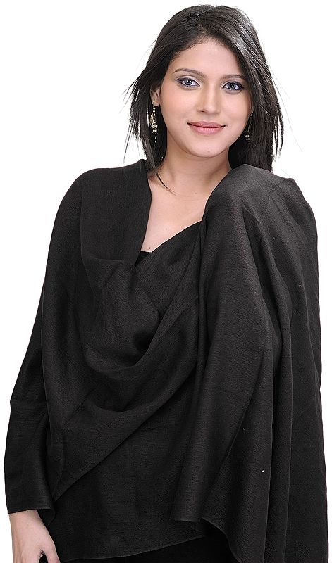 Plain Silk-Pashmina Stole from Nepal