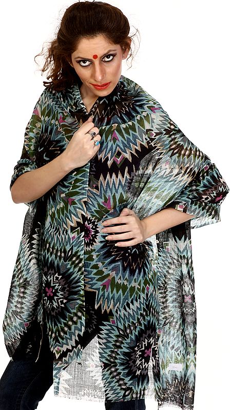 Multi-Color Stole with Solar Print