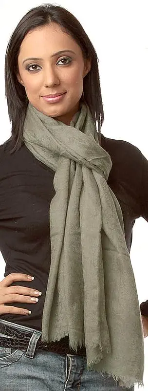 Cashmere Stole with Self Weave