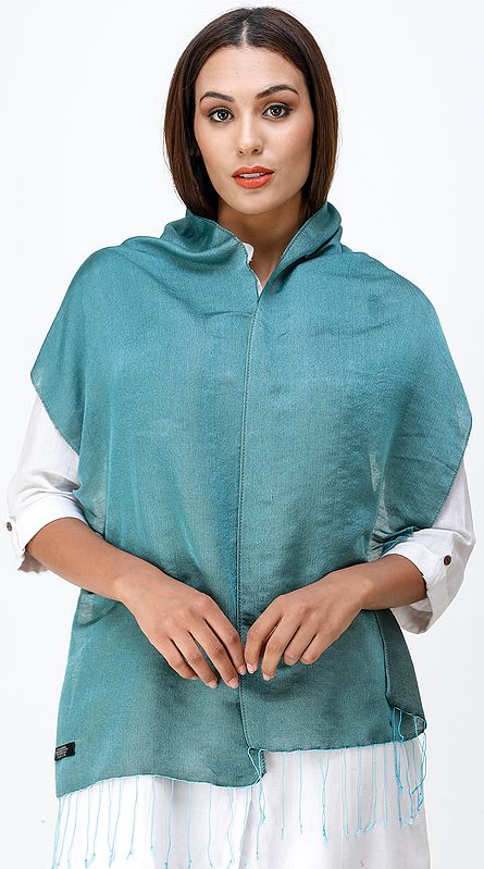 Plain Reversible Water-Pashmina Scarf from Nepal