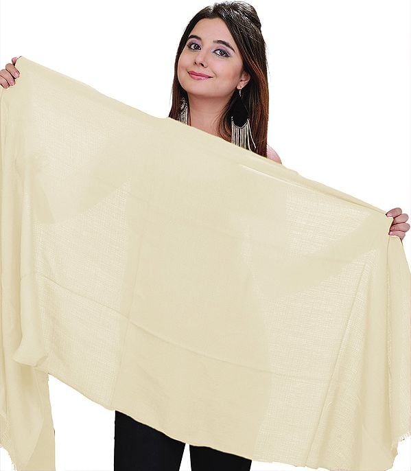 Plain Cashmere Stole from Nepal