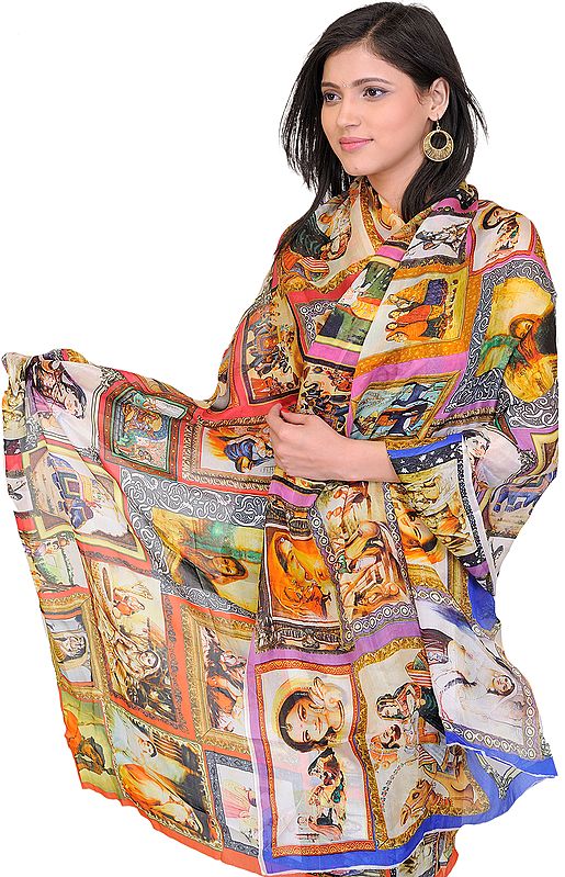 Designer Dupatta with Digital Printed Ladies