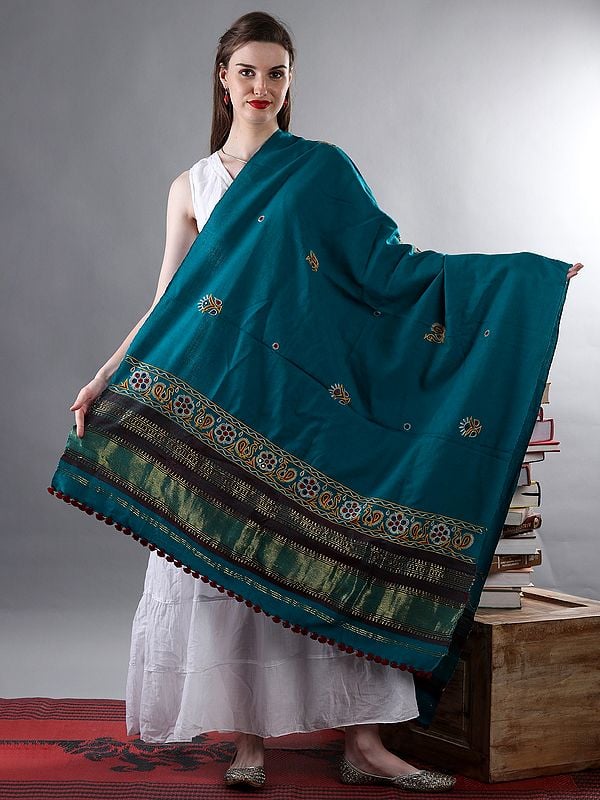 Shawl from Kutch with Embroidery and Mirrors