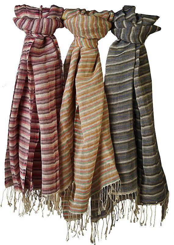 Lot of Three Striped Stoles