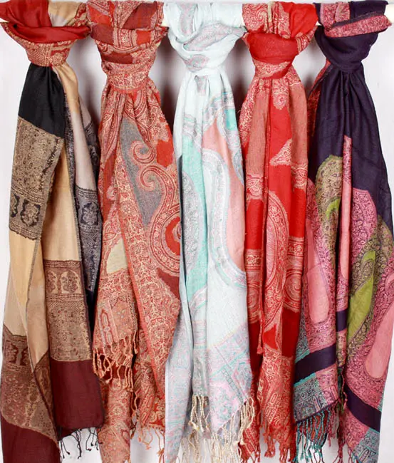 Lot of Five Jamawar Stoles