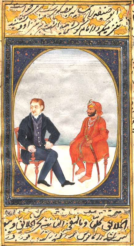 Raja Jai Singh of Guler with Capt. Brandreth