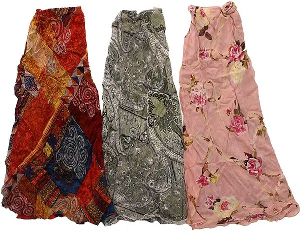 Lot of Three Printed Skirts