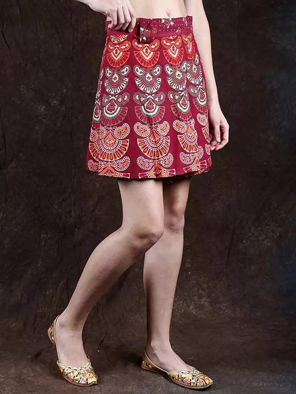 Buy Mustard Ethnic Motifs Flared Skirt Online at Best Price at Global Desi-  SS22GM106SKCHD