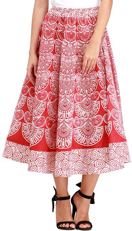 Midi-Skirt from Pilkhuwa with Block Printed Motifs
