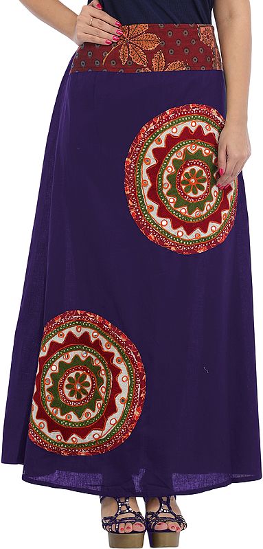 Long Skirt with Applique-Work and Mirrors