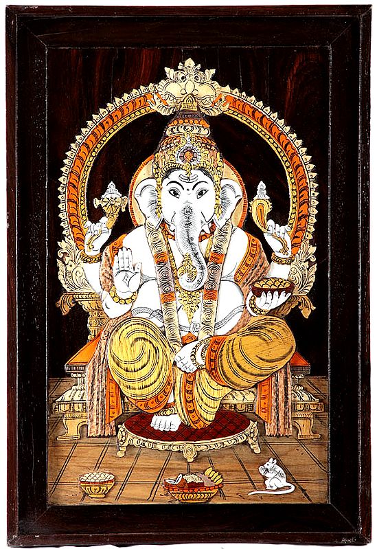 Blessing Ganesha (Framed)