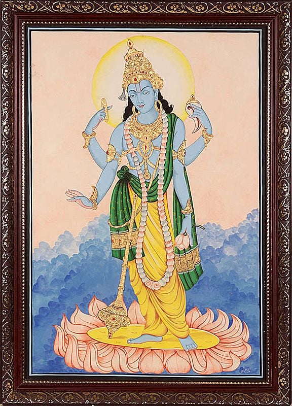Lord Vishnu: Preserver of the Cosmos (Framed)