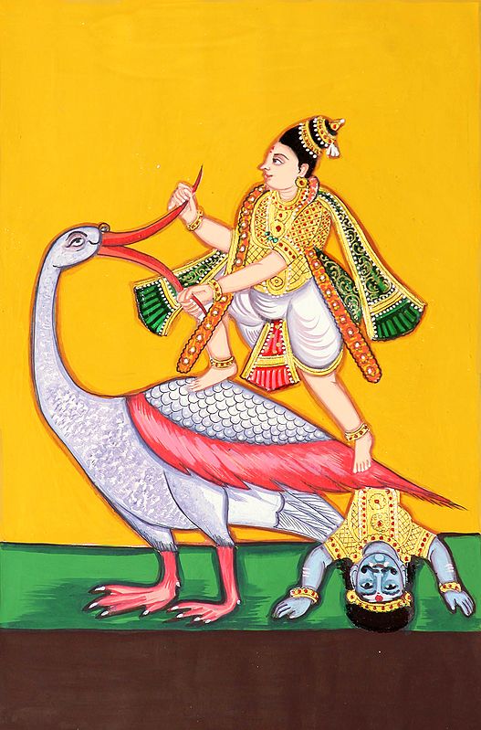Lord Krishna Killing Bakasur