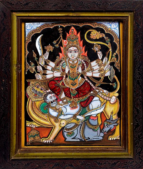 Mahishasurmardini Devi Durga (Framed Painting)