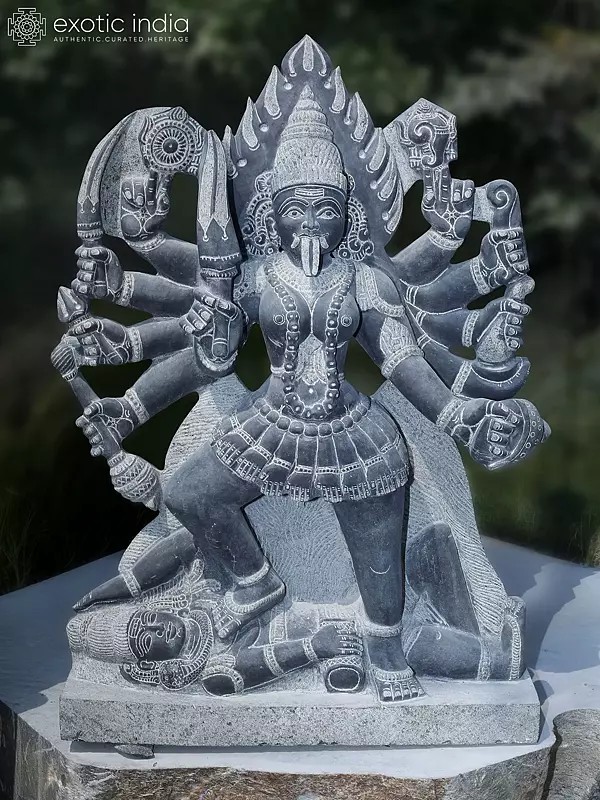 40" Goddess Kali Granite Statue