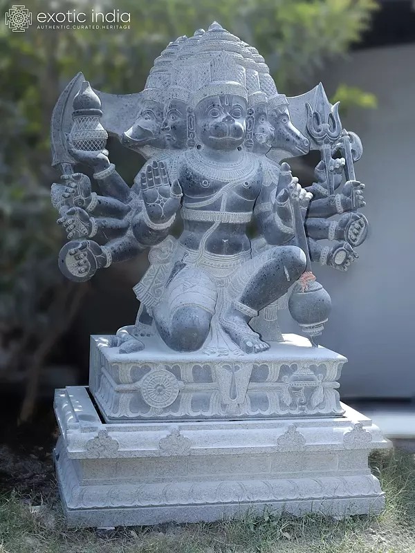 Large Granite Statue of Panchmukhi Lord Hanuman